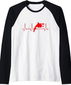 Heartbeat Orca Raglan Baseball Tee