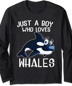 Just A Girl Who Loves Orcas Orcas Lover Nature Wildlife Long Sleeve T-Shirt